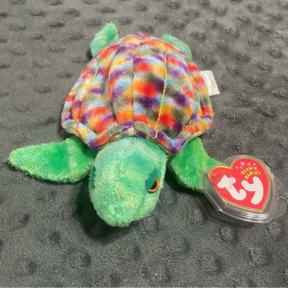 TY Beanie Babies NWT Zoom the turtle novelty collectible 2001 plush toy - Picture 1 of 4